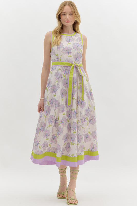 Lavender Lime Floral Midi image 0