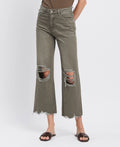 90's Vintage Super High Rise Crop Flare Jeans image 0