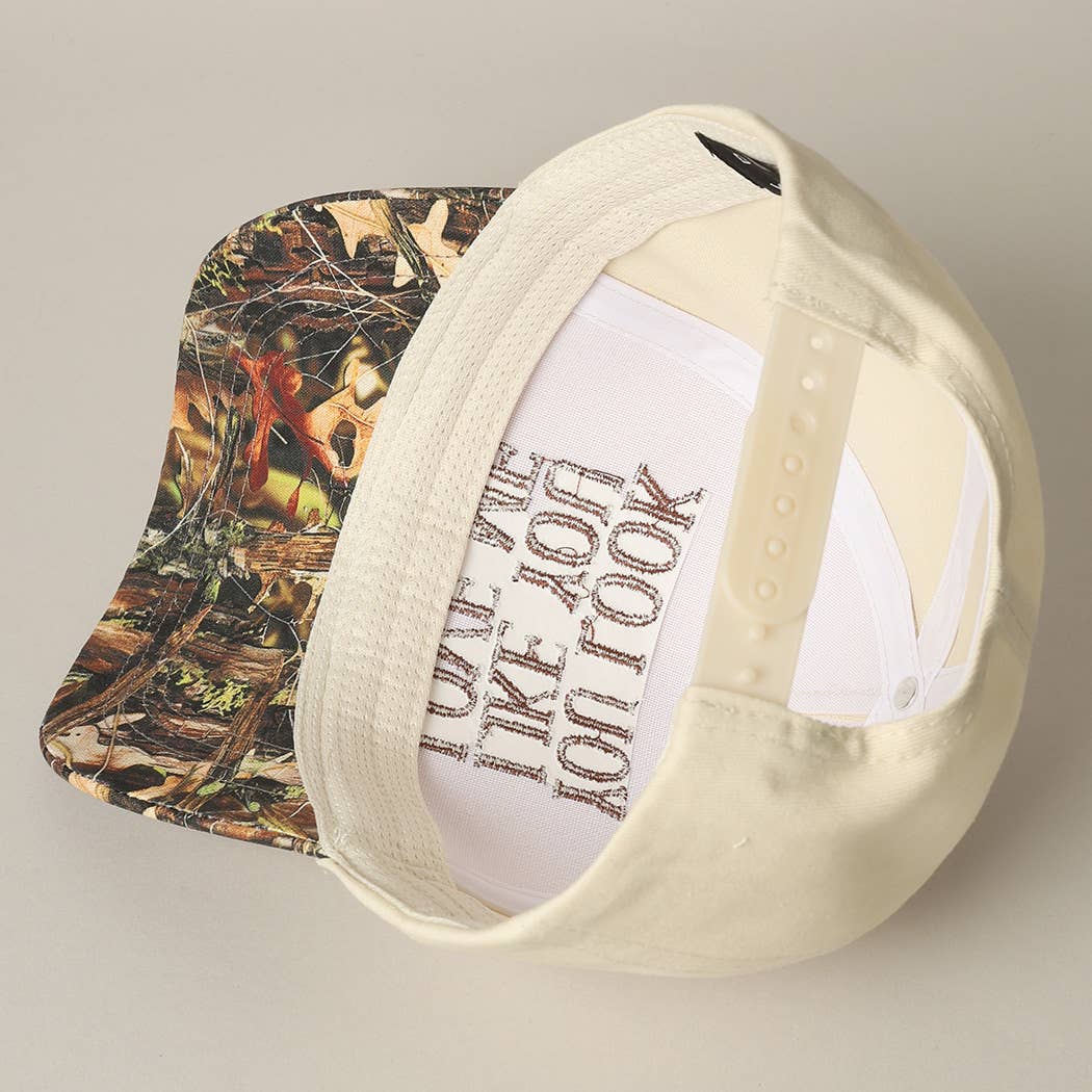 You Look Like You Love Me Camo Trucker Hat