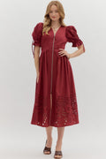 Garnet Midi With Embroidered Skirt Hem image 0