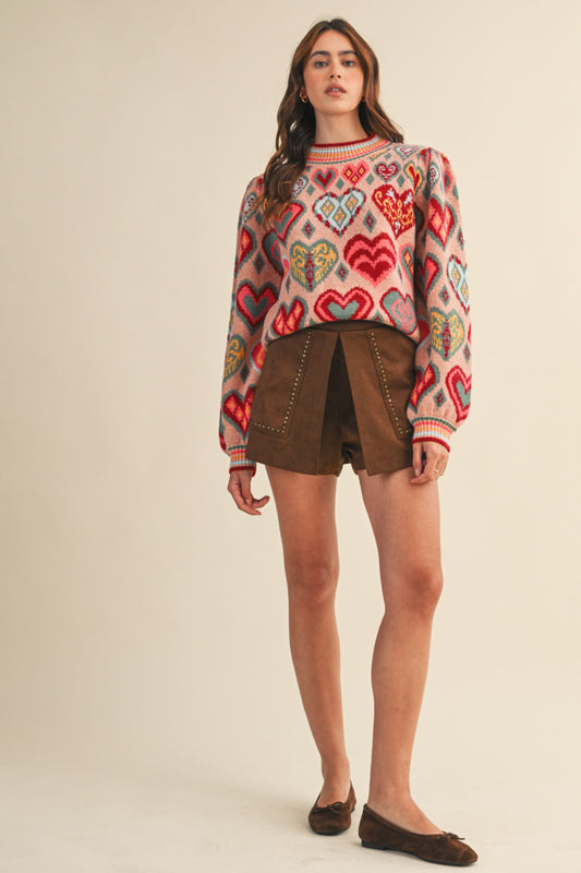 Studed High Waist Skort image 0