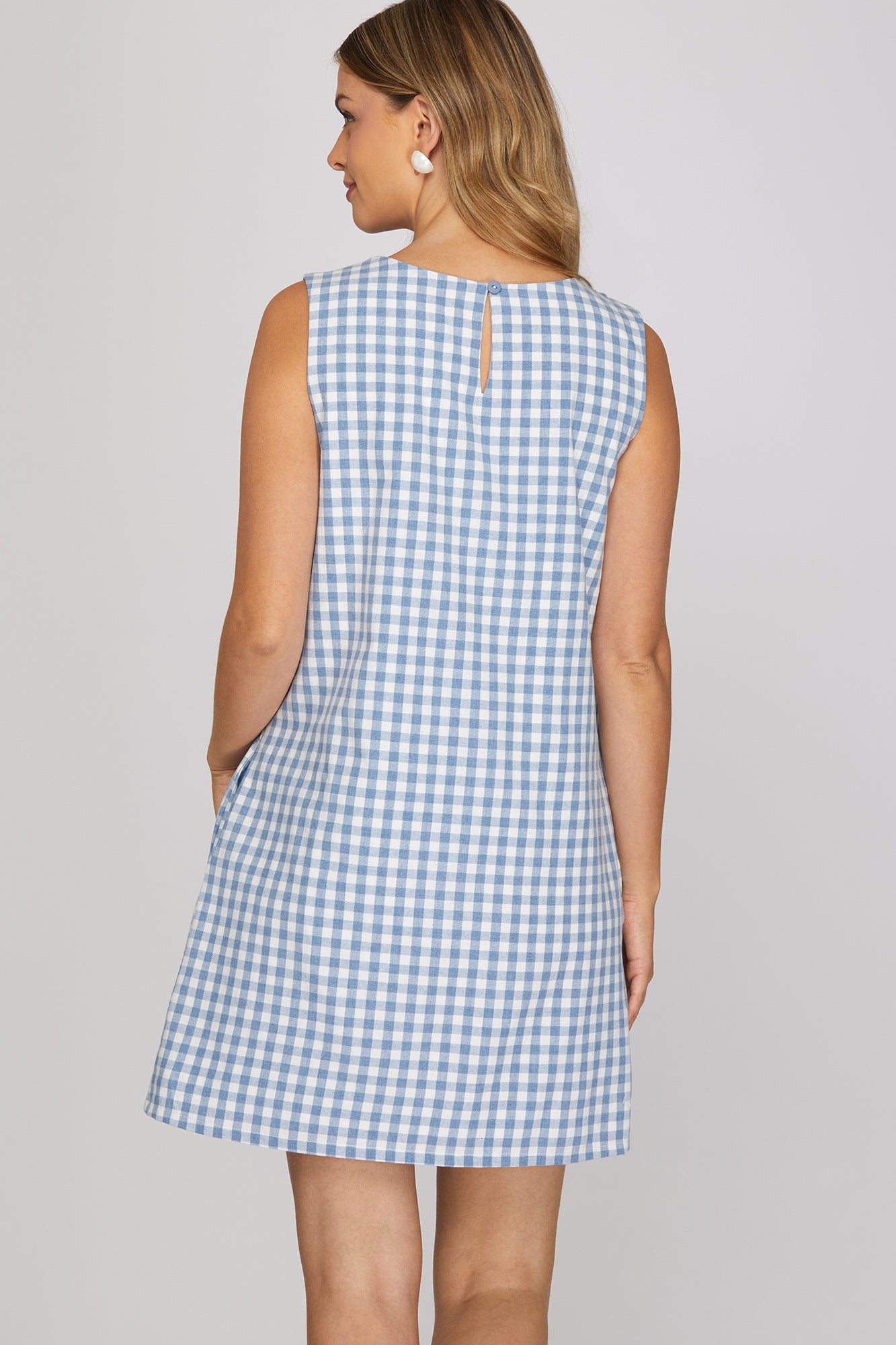 Gingham Checked Mini Dress