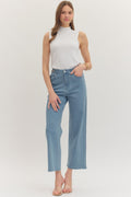 Straight Leg Pant Featuring Horsebit Detail