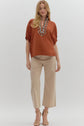 Rust Leopard Dolman Top image 6