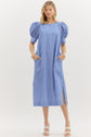 Denim Striped Pullover Maxi image 0