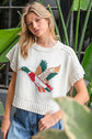Duck Graphic Short Sleeve Sweater