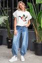 Duck Graphic Short Sleeve Sweater