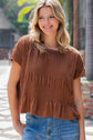 Mineral Washed Smocked Top