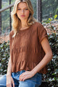 Mineral Washed Smocked Top
