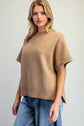 Short Sleeve Side Slit Sweater