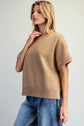 Short Sleeve Side Slit Sweater