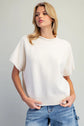 Short Sleeve Side Slit Sweater