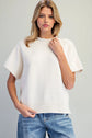 Short Sleeve Side Slit Sweater