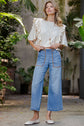 Whipstitch Pocket Cropped Pants