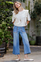 Whipstitch Pocket Cropped Pants