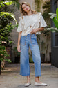 Whipstitch Pocket Cropped Pants
