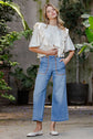 Whipstitch Pocket Cropped Pants