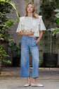 Whipstitch Pocket Cropped Pants