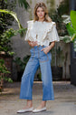 Whipstitch Pocket Cropped Pants