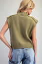 Mock Neck Exposed Seam Top