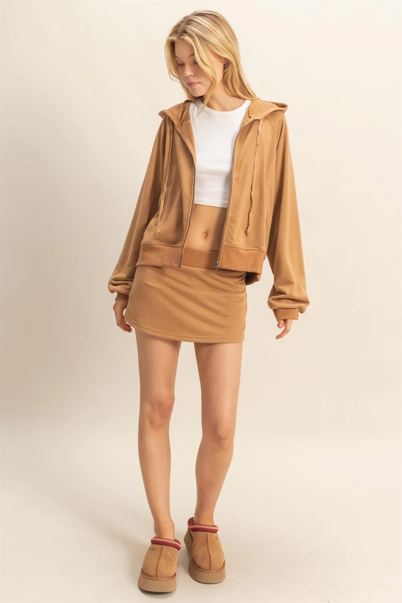 Casual Hoodie And Skorts Set image 0