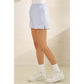 Blue Striped Mock Neck Sweatshirt and Short Set