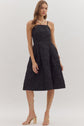 Black Floral Jacquard Sleeveless Midi image 0