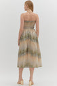Neutral garden floral print strapless dress image 5