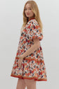 Pumpkin Floral Mini Dress image 3