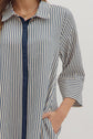 Indigo Striped 3/4 sleeve Midi dress image 2