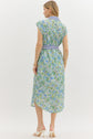 Green Combo Midi with Striped Collar image 2