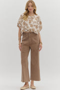 Brown High Waisted Wide Leg Pant image 0