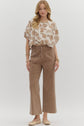 Brown High Waisted Wide Leg Pant image 0
