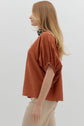 Rust Leopard Dolman Top image 4