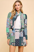 Quilted crop jacket image 0