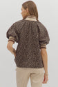 Leopard Half Zip Pullover Top image 5