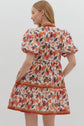 Pumpkin Floral Mini Dress image 5