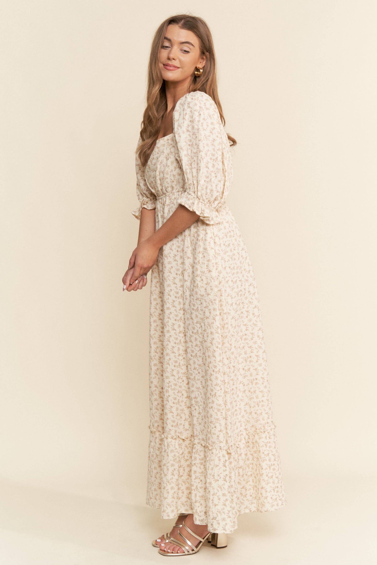 FLORAL PRINT MAXI DRESS