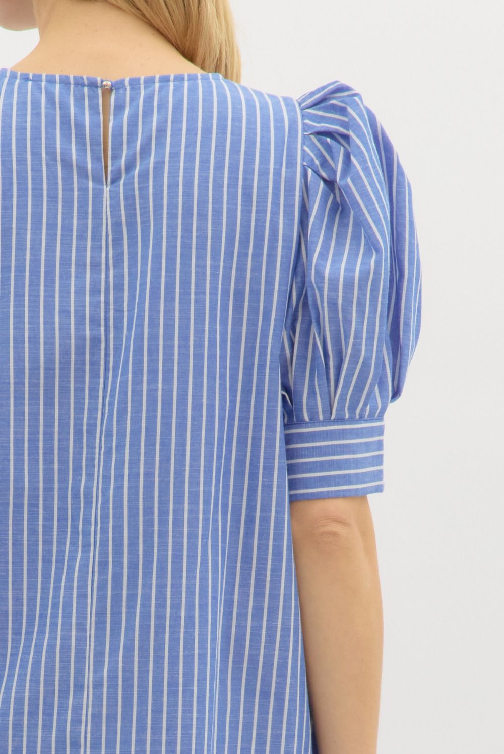 Denim Striped Pullover Maxi image 4