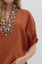 Rust Leopard Dolman Top image 2