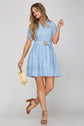 Striped Belted Mini Dress