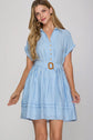 Striped Belted Mini Dress