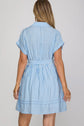 Striped Belted Mini Dress