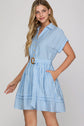 Striped Belted Mini Dress