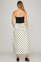 Strapless Polka Dot Tube Midi