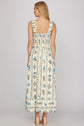 Blue Sleeveless Smocked Maxi Dress