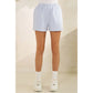 Blue Striped Mock Neck Sweatshirt and Short Set