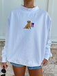 White American Flag Dog Mockneck Sweatshirt