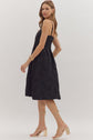 Black Floral Jacquard Sleeveless Midi image 3