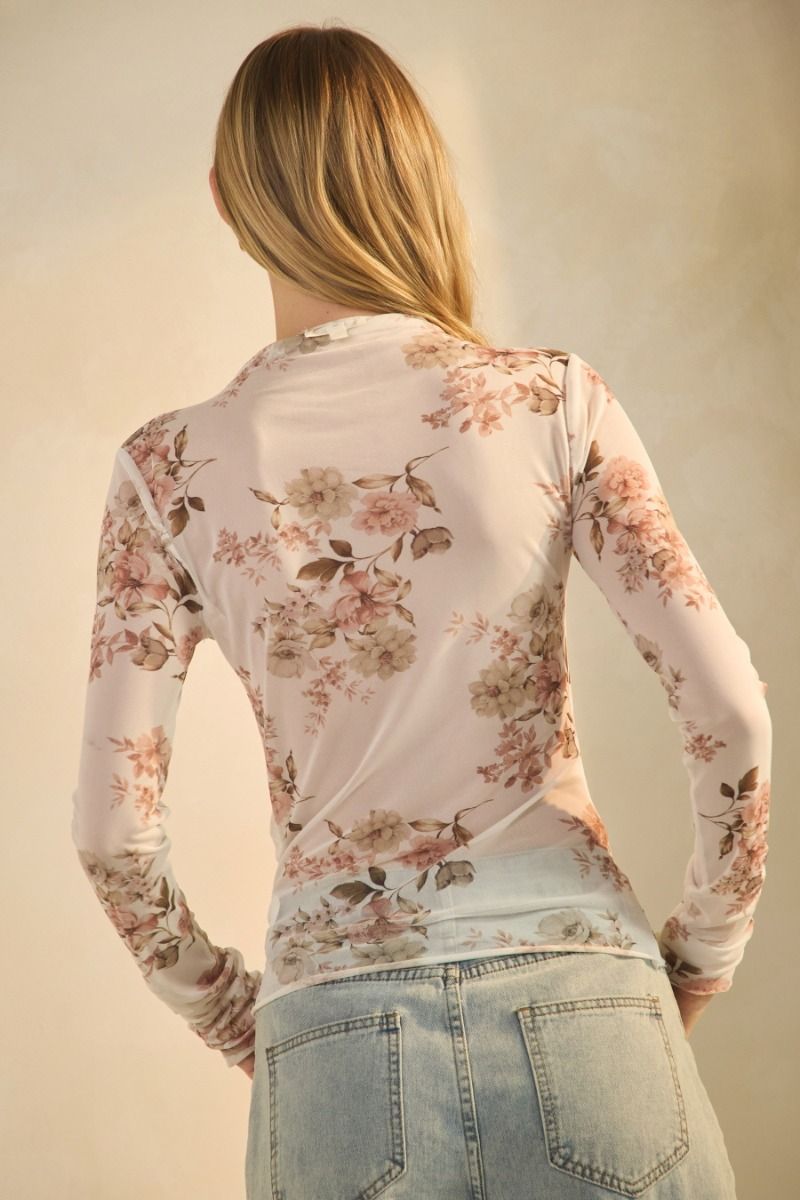 Sheer Vintage Floral Top image 4